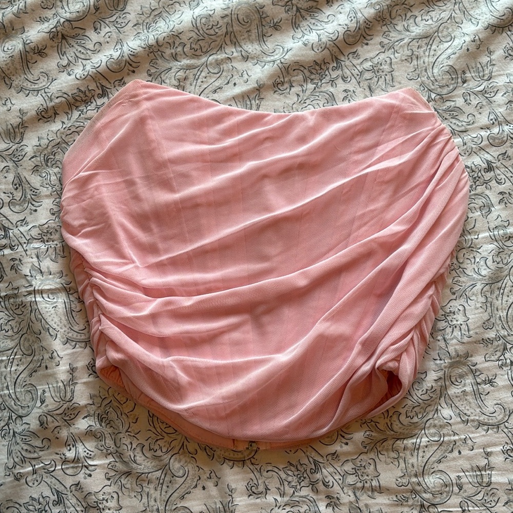 Pink corset crop top